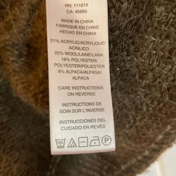 MICHAEL Michael Kors Striped Hooded Poncho Style Cardigan Women's M - Picture 4 of 7